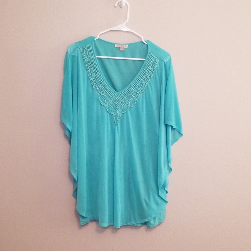 Flowy Teal Top